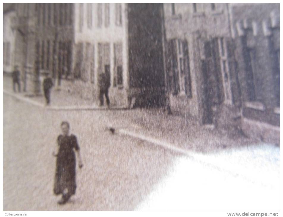 4 postk.  PEER   : OUDESTR.,     STADHUIS,       KERKSTR.,      DE TOREN