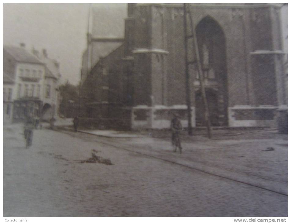 4 postk.  PEER   : KERK EN MOLEN,     STADHUIS en KERKSTR.,       STADHUIS,         TOREN