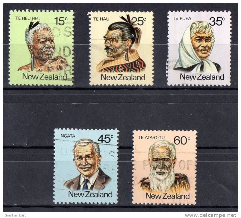 New Zealand 1980 Maori Personalities Set Of 5 Used - - Oblitérés