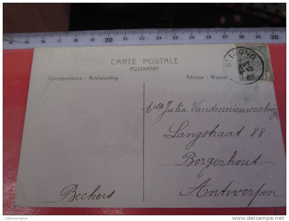 9  Postk.:    St.TRUIDEN:     Souvenir (2),    Grand Place,  ,  Expo Du Limbourg A St. TROND (1907)(5)         ., - Sint-Truiden