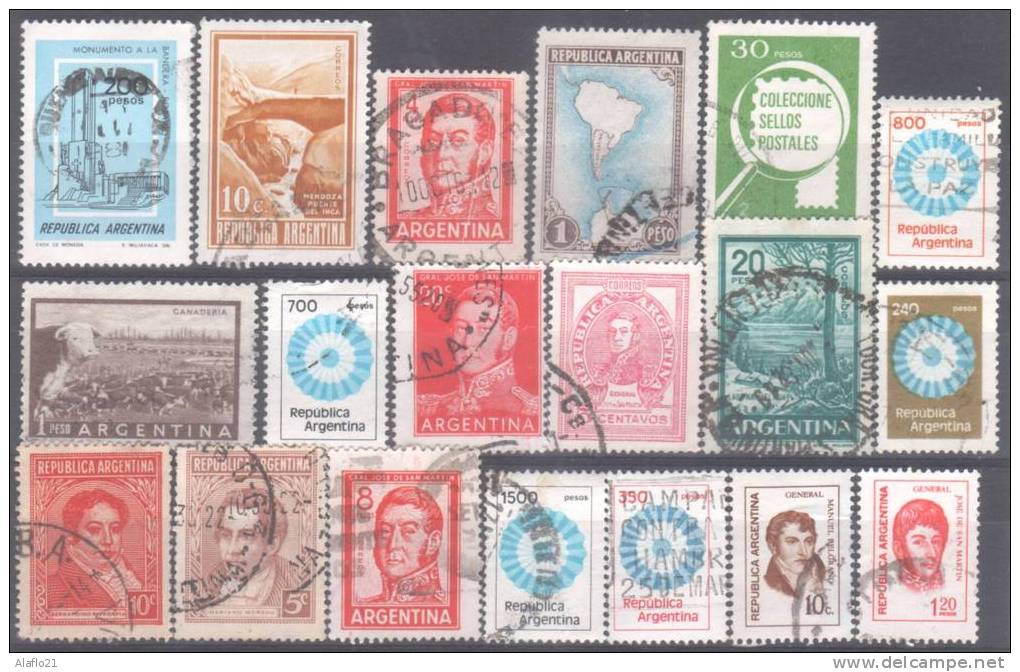 ARGENTINE - LOT 54 TIMBRES (NEUFS** Et OBLITERES) - Très Bon état - 4scans - Colecciones & Series