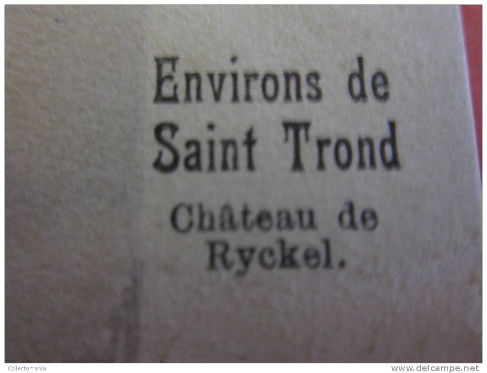 9  Postk.:    St.TRUIDEN:  Bld  TIRLEMONT, GARE,  Collège,  Chateau De RYckel,  Exposition (1907) (5) - Sint-Truiden