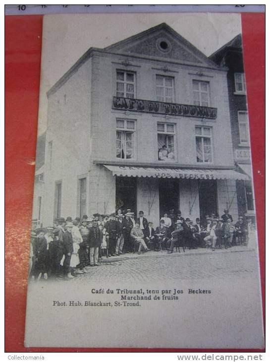 6 Postk. St.TRUIDEN TIR à L'arc JOS BECKERS,  Haut Pont, La Pensée , La Gare Café Guillaume Tell Proeft OUWE KAREL - Sint-Truiden