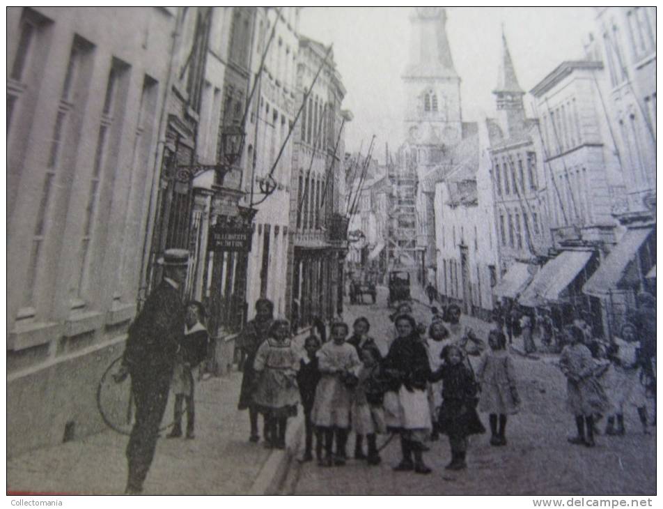 4 postk.:    St.TRUIDEN: coin de la rue de DIEST,    REST.G.TELL,    BEGUINAGE,     rue haut pont