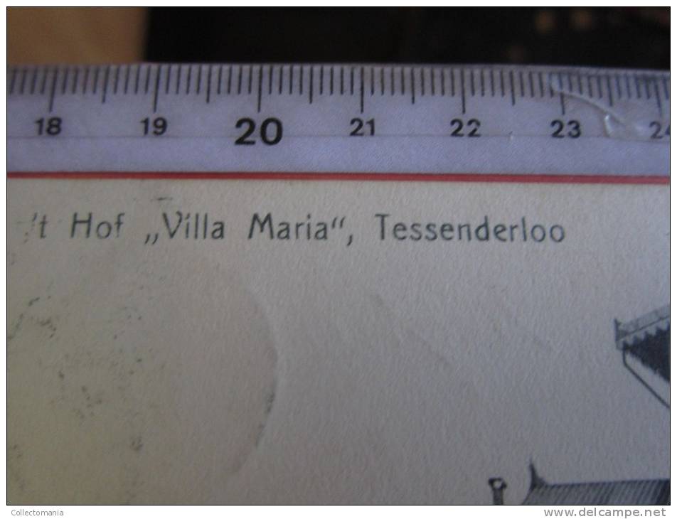 3 postk.:   TESSENDERLOO: NEERSTR.,  &acute;t HOF VILLA MARIA, (   uitg.Verachtert 5186 )    MOLEN