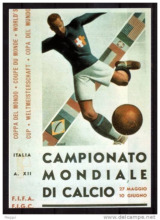 ALLEMAGNE   Carte  Officielle   Football  Soccer  Fussball Cup 1934 - 1934 – Italia