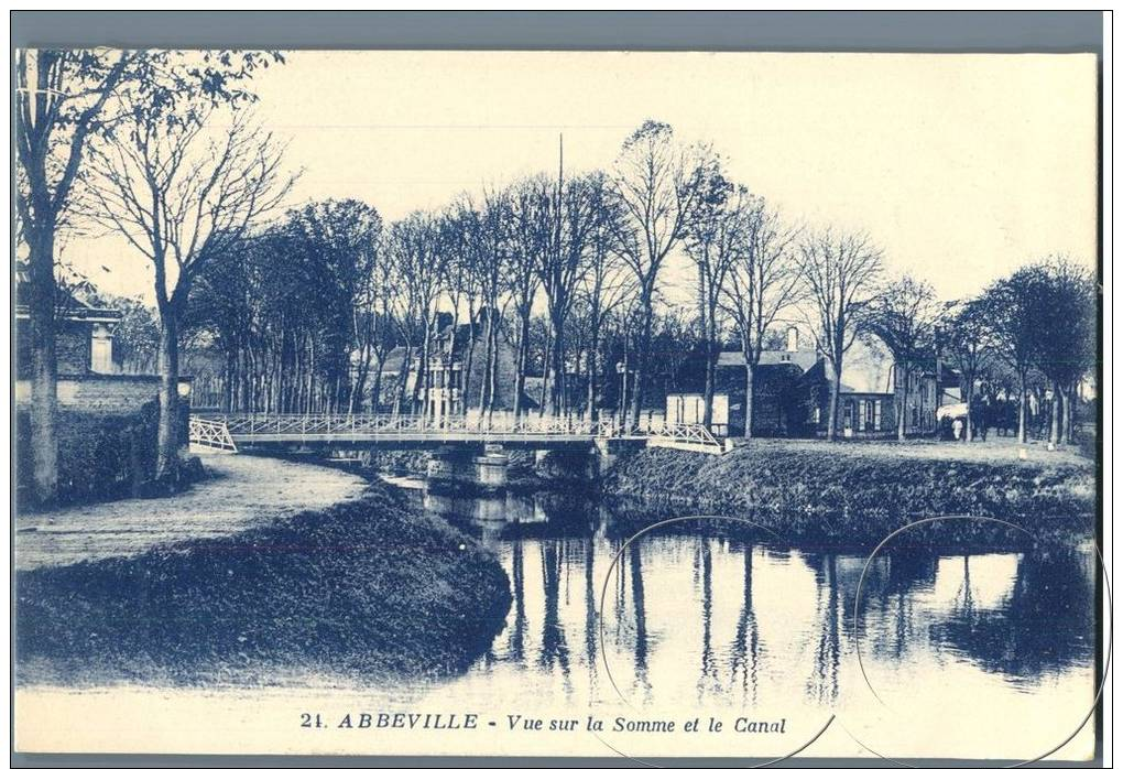 Abbeville - Vue Sur La Somme Et Le Canal - France - Abbeville