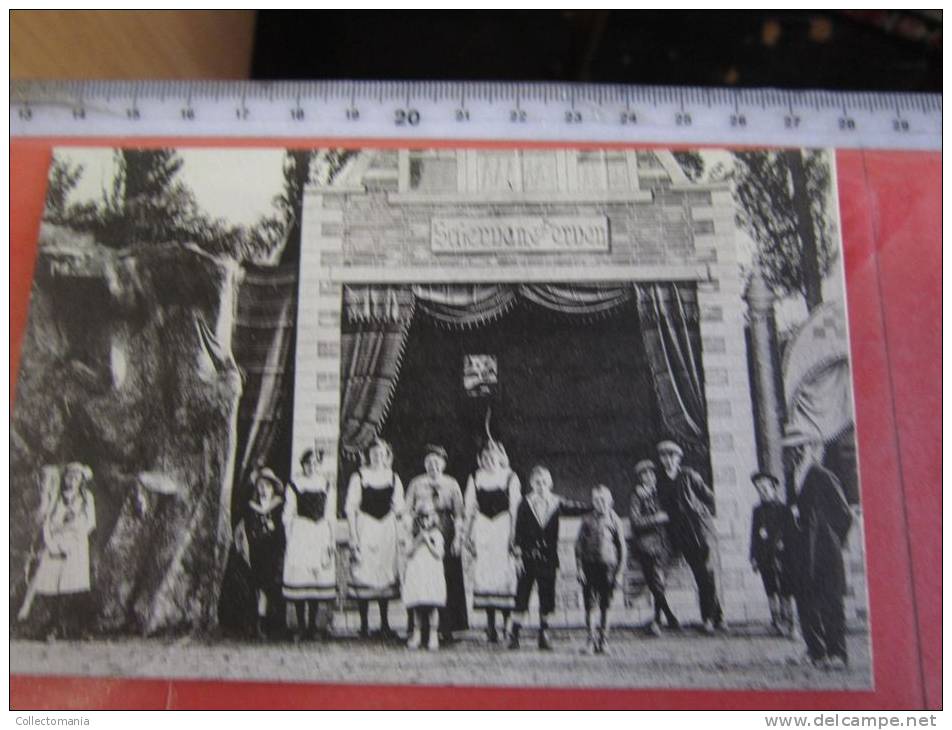 9 postkaarten serie 1913 CONCORDIA TONGEREN feesten  VLAAMSE KERMIS  uitg.THEELEN chocolat ROSMEULEN, cirka  1905