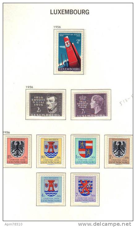 LUXEMBOURG 1956 Y&T * * 506-525 Manque 511-513 - Années Complètes