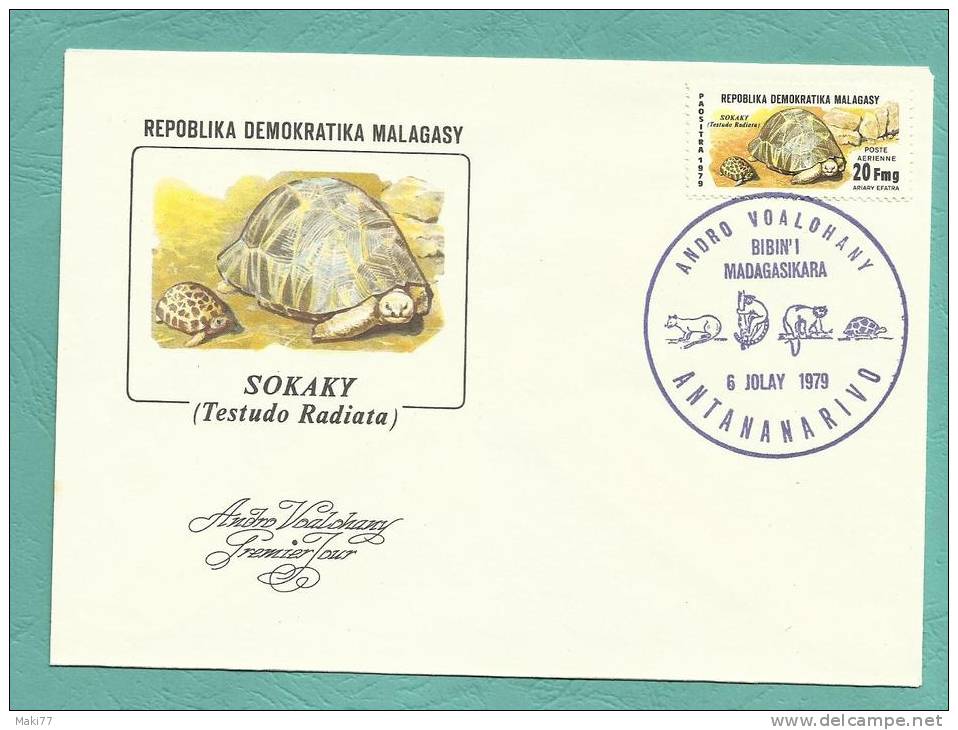 FDC 1979  TORTUE RADIATA / TURTLE TESTUDO RADIATA / SCHILKROTTE TARTARUGA - Turtles