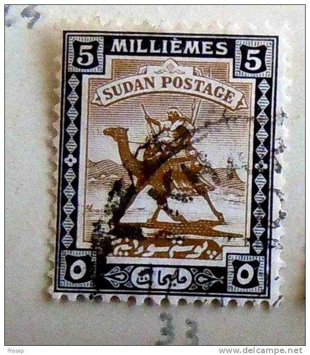 SUDAN 5 MILLIEMES USATO  LINGUELLA - Soudan (...-1951)