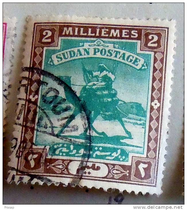 SUDAN 2 MILLIEMES USATO  LINGUELLA - Soudan (...-1951)