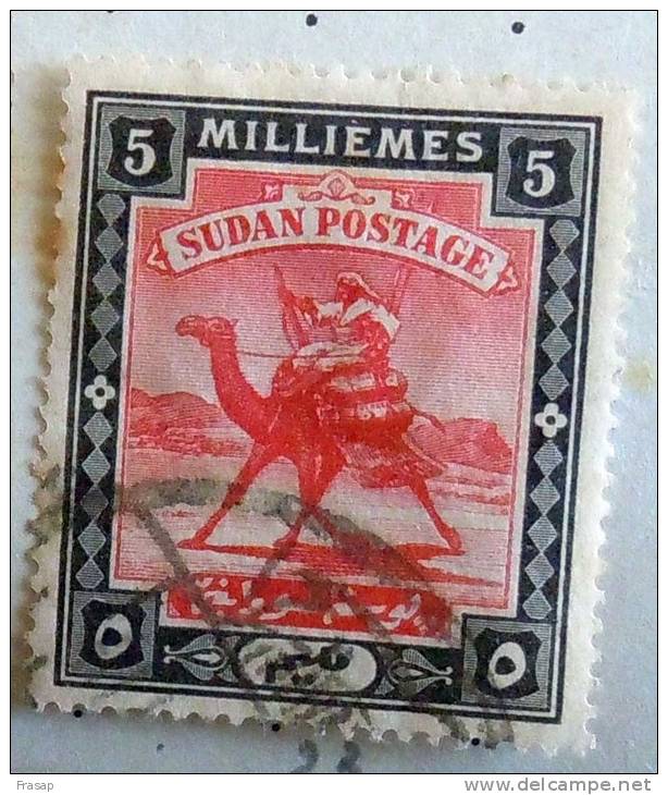SUDAN 5 MILLIEMES USATO  LINGUELLA 4 - Soedan (...-1951)
