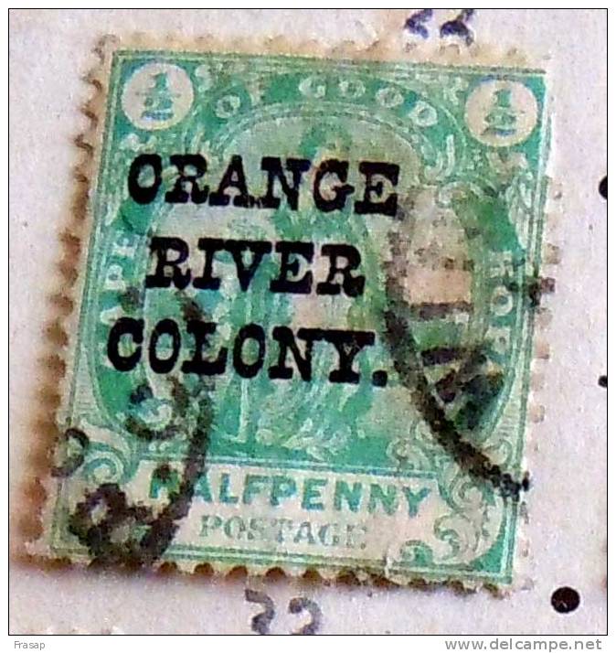 ORANGE COLONY  1\2 PENNY USATO - Estado Libre De Orange (1868-1909)
