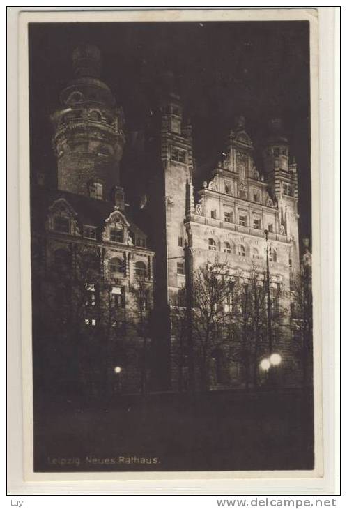 LEIPZIG - Neues Rathaus Bei Nacht - Vor 1943 - Leipzig