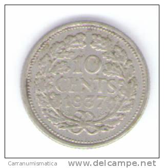 PAESI BASSI 10 CENTS 1937 AG - 10 Cent