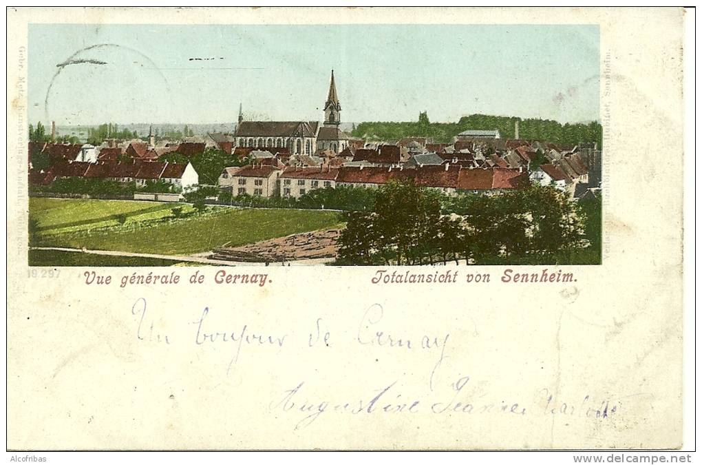 68 CPA Cernay Sennheim Vue Generale 1900 - Cernay