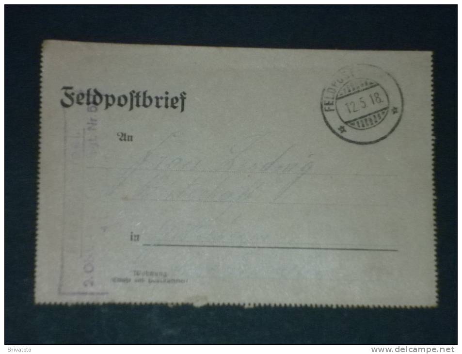 (2792-37) Feldpost Brief 2 Ober Elsass Feldartillerie Regt 51 WWI - Armee - Army -militaria - Sonstige & Ohne Zuordnung