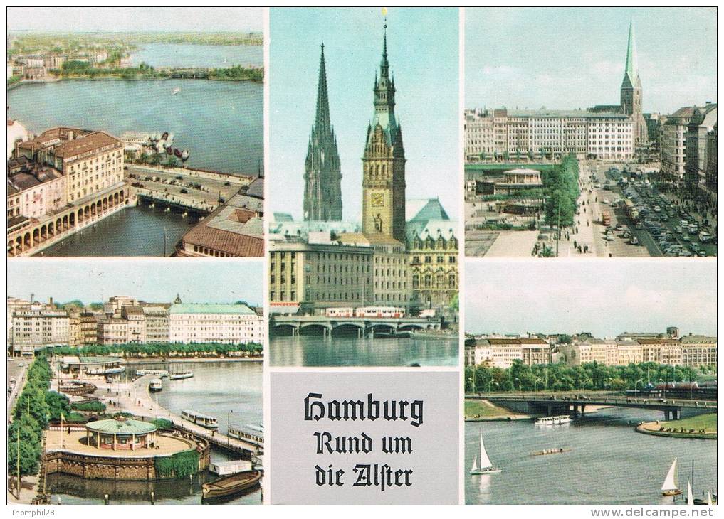 HAMBURG - Rund Um Die Alster - Carte Multivues, TBE, Neuve, 2 Scans - Harburg