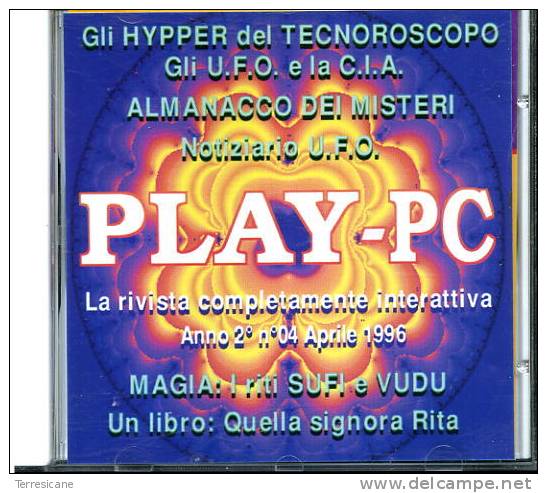 X PLAY PC CD ROM DOS WIN GLI UFO E LA CIA ALMANACCO DEI MISTERI NOTIZIARIO UFO MAGIA RITI SUFI VUDU - CD