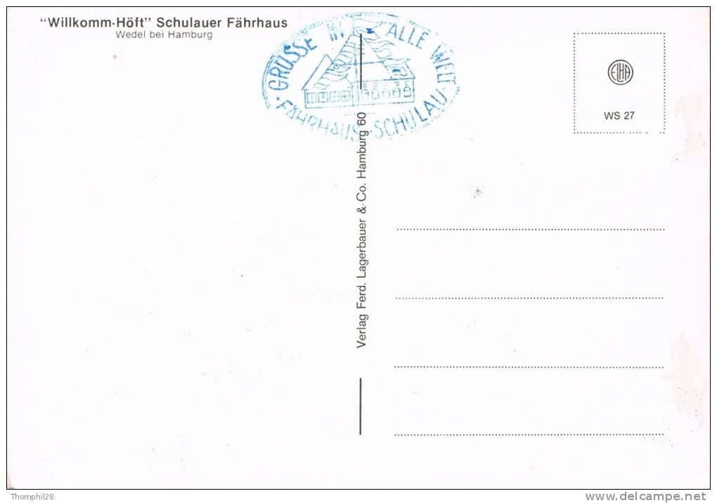 "Wilkomm-Höft" Schulauer Fährhaus - WEDEL Bei HAMBURG - Superbe Animation - TBE, Carte Neuve, 2 Scans - Wedel