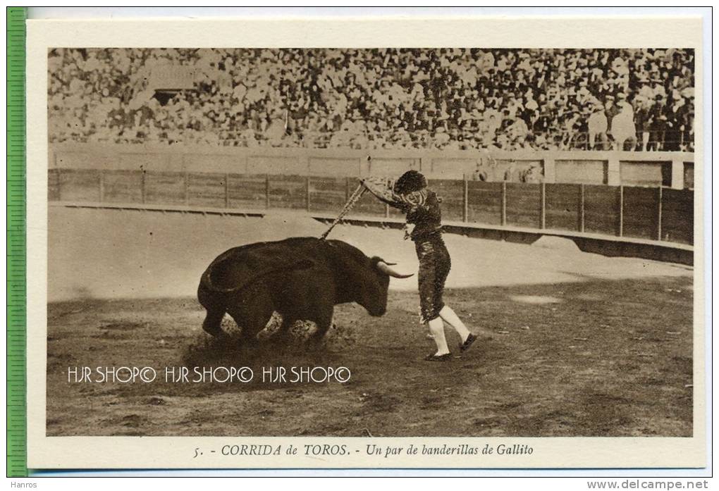 CORIDA De TOROS Um 1930/1940,  Verlag: L: Roisin; Barcelona. , POSTKARTE, Unbenutzte Karte - Stierkampf