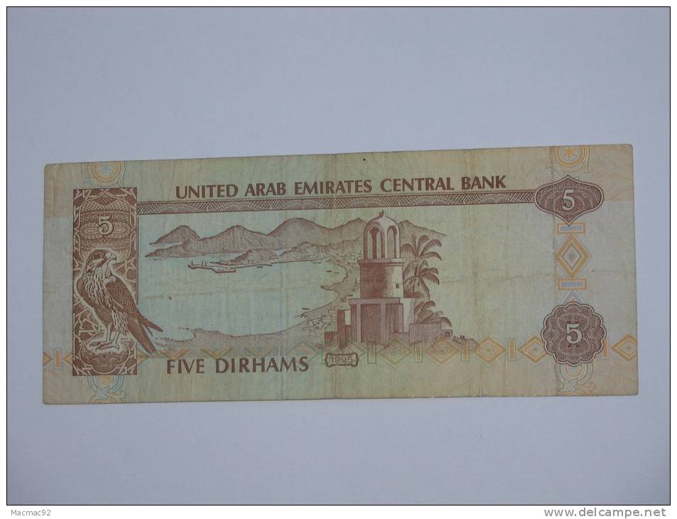 5 Five  Dirhams - United Arab Emirates Central Bank - Emirats Arabes Unis. - Emiratos Arabes Unidos