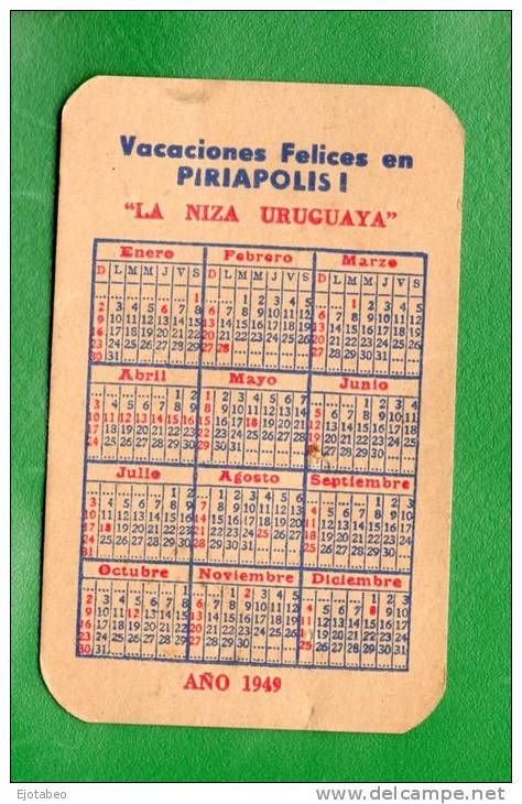 19 URUGUAY 1949 CALENDARIOS- Dos ASantos Bicicletas  REBAJADO!!!!!!!!!! 21.5 % - Calendari