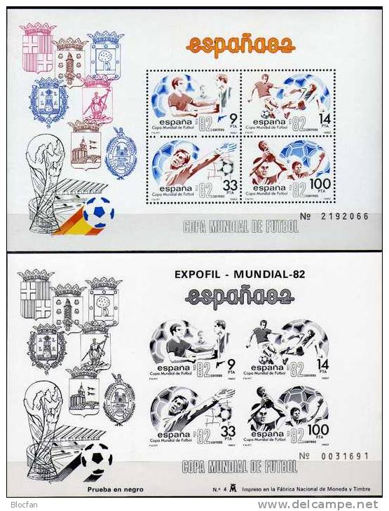 Fußball-WM ESPANA 1982 Spanien Block 26+SD2/82 ** 38€ Spieler Torwart FIFA-Pokal Fairnis Wap Bloc Soccer Sheet Bf Espana - Hojas Conmemorativas