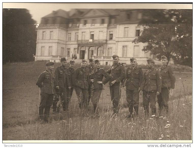 WW2 PHOTO ORIGINALE Soldats Allemands Chateau De Brifaut SCHEPDAAL Près DILBEEK BELGIQUE BELGIË - 1939-45