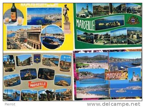 200213G Lot De 94 CPM Couleur Vierges Pour Courrier : Dep.13 Marseille (uniquement Des Multi-vues) - 5 - 99 Cartes