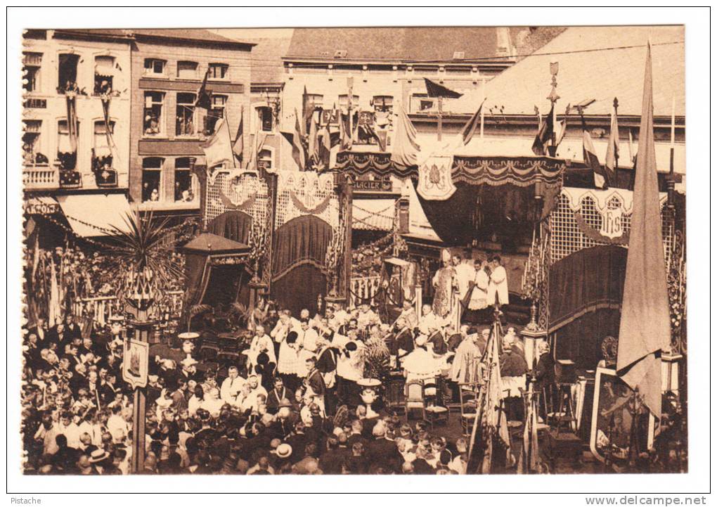 CPA - Binche Belgique - Congrès Eucharistique 1928 - Religion - Messe Pontificale - Animée - Neuve État TB - 2 Scans - Binche