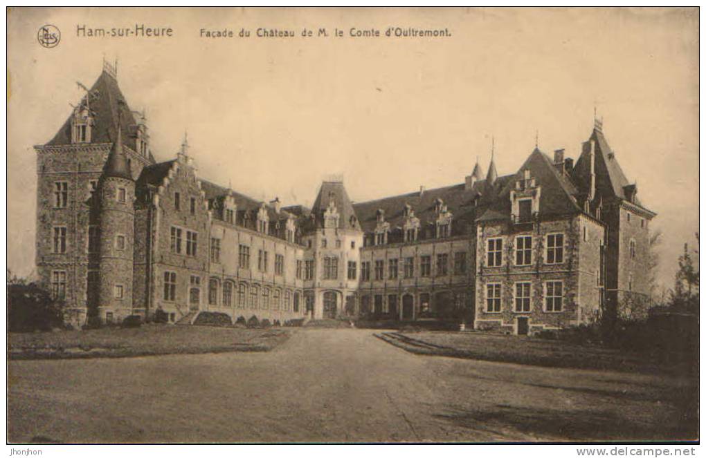 Belgique-Carte Postale-Ham Sur Heure-Facade Du Chateau De M. Le Comte D'Oultremont-nouveau ,2/ Scans - Ham-sur-Heure-Nalinnes