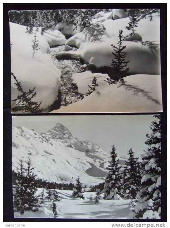 PAYSAGES DE NEIGE A LA MONTAGNE / LOT DE 16 BELLE CARTES PHOTOS EN NOIR ET BLANC / TOUTES LES PHOTOS