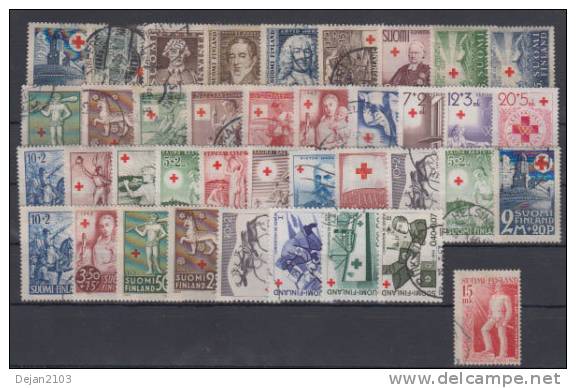 Finland 39 Stamps Red Cross MH,USED - Unused Stamps