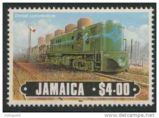 Jamaica 1985 Mi 619 ** Diesel Locomotive No. 102	/ Lokomotive - Eisenbahn - Treinen