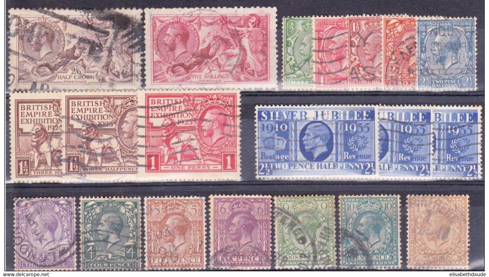 PETIT LOT D'OBLITERES Au TYPE GEORGES V  - COTE YVERT IMPORTANTE (154 AVEC TRES  LEGER DEFAUT) - Used Stamps