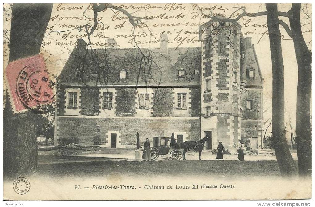 PLESSIS-LES-TOURS, CHATEAU DE LOUIS XI (FAÇADE 0UEST), PRECURSEUR, SCAN R/V - La Riche