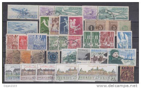Sweden Airplanes,sport,ship,architecture USED - Used Stamps