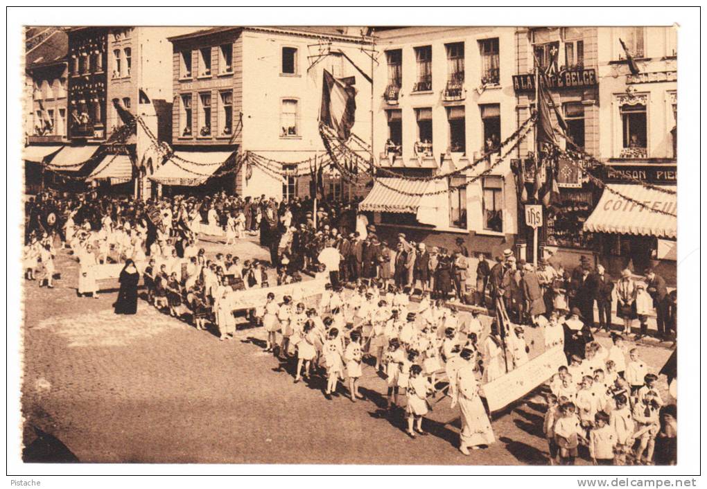 CPA Binche Belgique - Congrès Eucharistique 1928 - Religion - Cortège - Enfants - Animée Neuve État TB 2 Scans - Binche