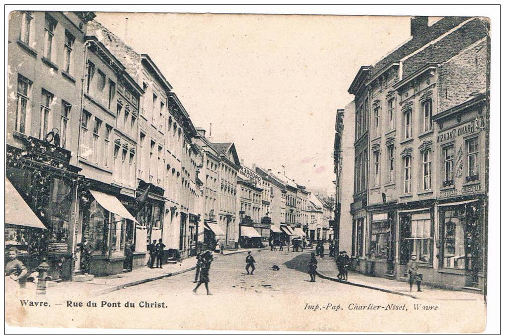 Wavre. - Rue Du Pont Du Christ, Attelage Au Fond, Très Animée - Wavre