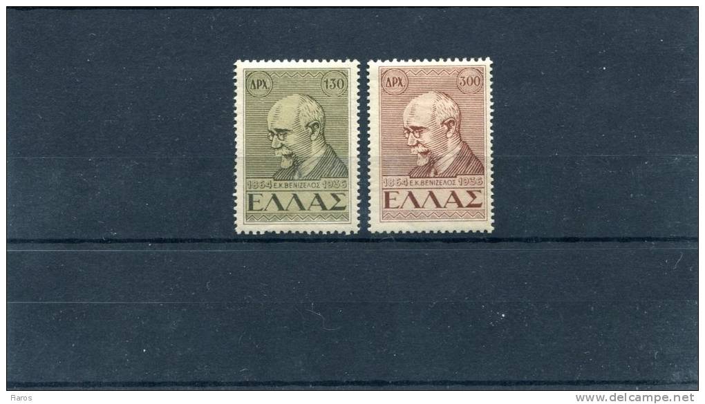 1946-Greece- "Eleftherios Venizelos" Complete Set MH - Unused Stamps