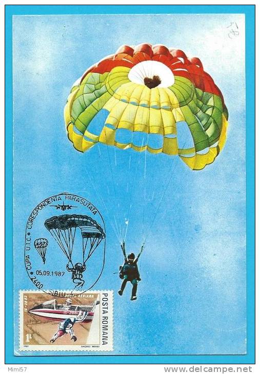 C.P.Maximum Roumanie - Parachutisme 1987 - Paracaidismo