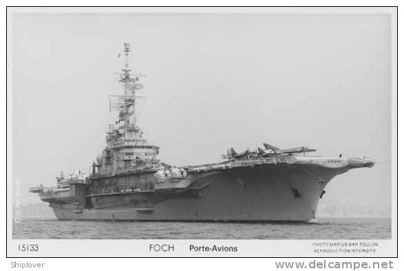 Porte-avions FOCH (Marine Nationale) - Carte Photo éd. Marius Bar - Bateau/ship/schiff - Warships