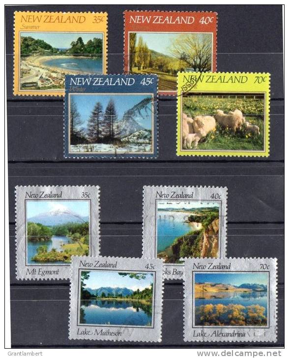 New Zealand 1982, 1983 Scenes - Views 2 Sets Of 4 Used - - Used Stamps