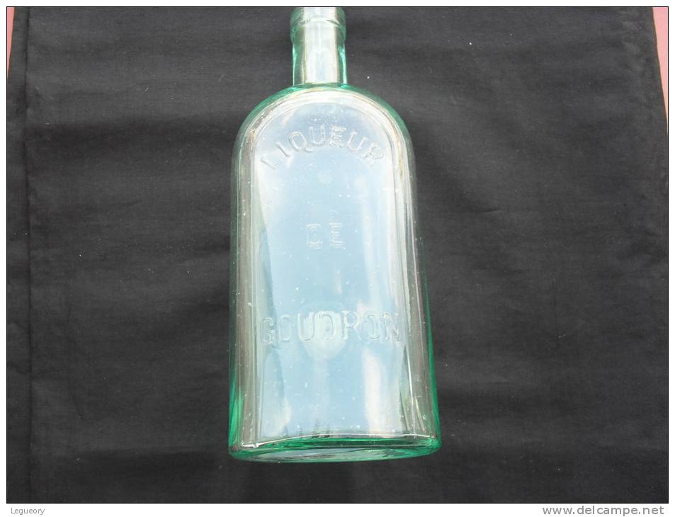 Bouteille Pharmacie   1900  Liqueur De Goudron - Andere & Zonder Classificatie