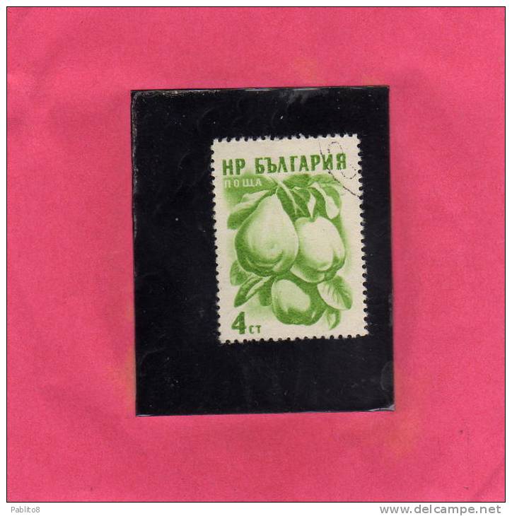 BULGARIA - BULGARIE - BULGARIEN 1956 FRUITS PEARS FRUIT FRUTTA PERE FRUTTO USED - Used Stamps