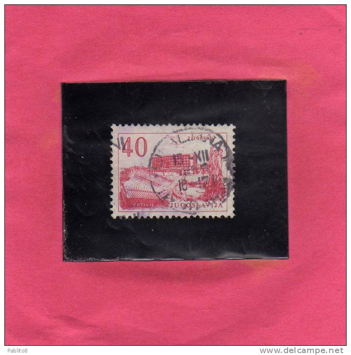 JUGOSLAVIA YUGOSLAVIA 1958 1959 TITOGRAD 40d USED USATO OBLITERE' - Used Stamps