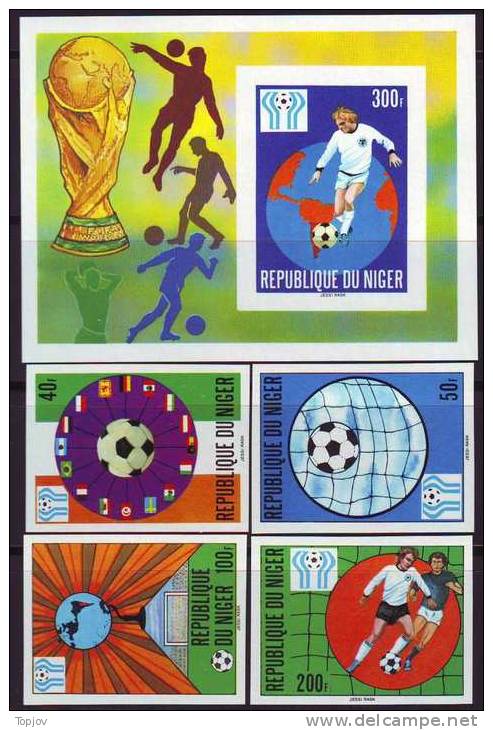 NIGER - WORLD CUP 1978 ARGENTINA -  SET + BL   IMPERF   - **MNH - 1978 - 1978 – Argentine