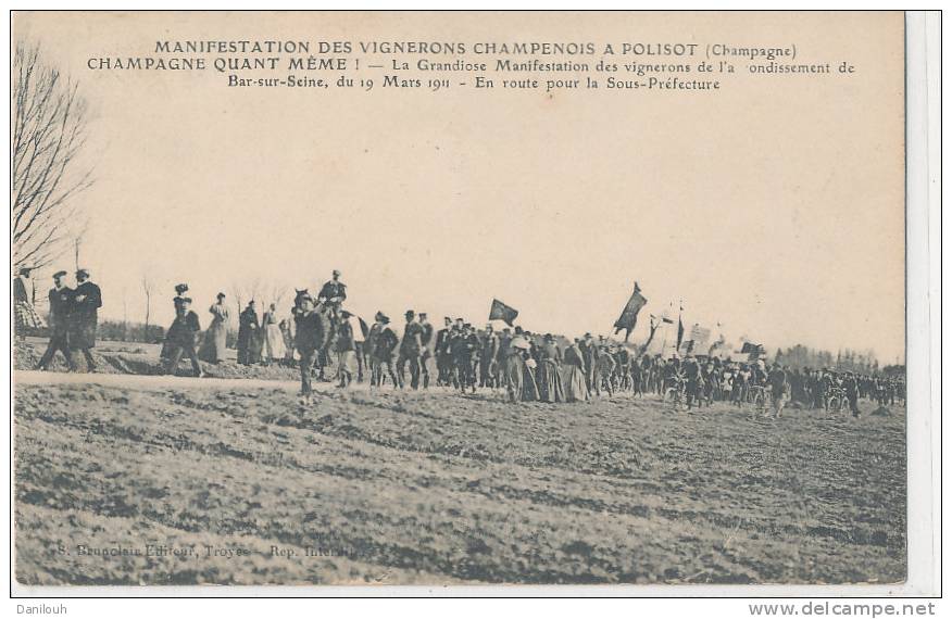 10 //  POLISOT   Manifestation Des Vignerons Champenois,   CHAMPAGNE QUAND MEME    ANIMEE  @DO@ - Autres & Non Classés